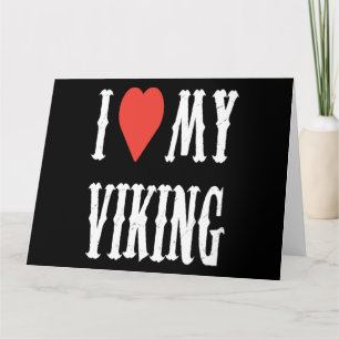Carte J'Aime Mes Vêtements Viking Valentine Don À Ses Fe