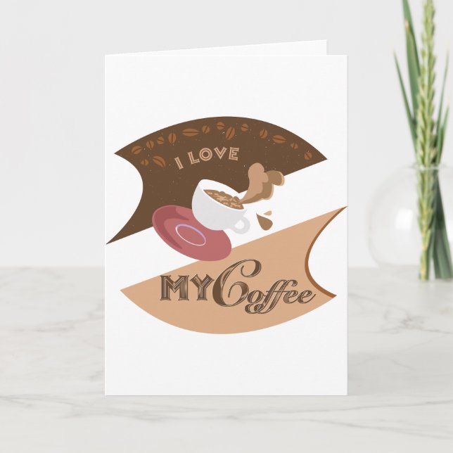 Carte J'aime mon café Retro Java (Devant)