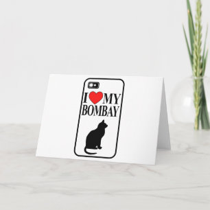 Carte J'Aime Mon Chat Bombay