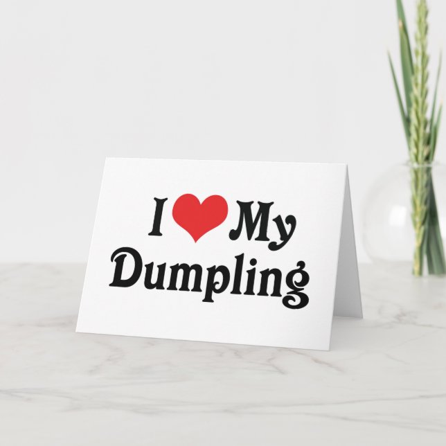Carte J'Aime Mon Dumpling (Devant)