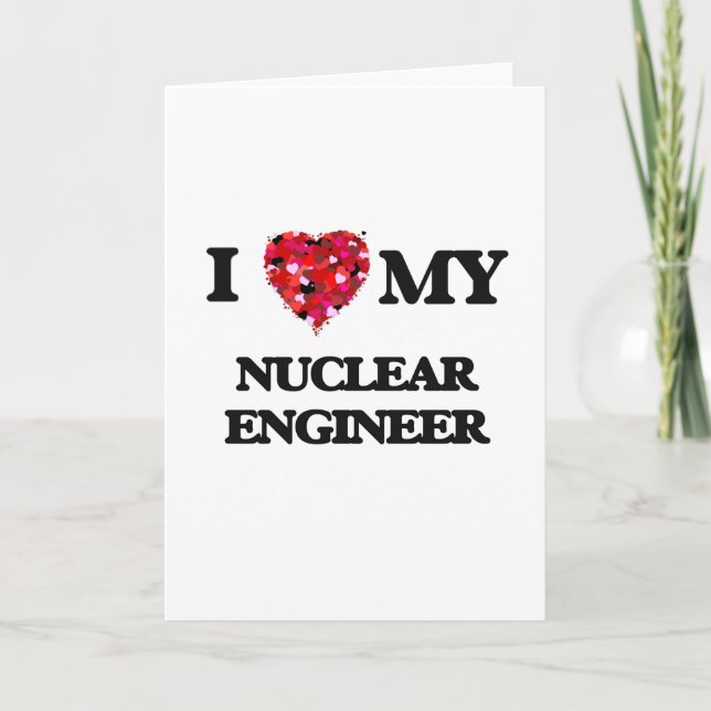 Carte J'aime mon ingénieur nucléaire (Devant)