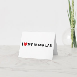 Carte J'aime mon labo noir