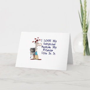 Carte J'aime mon ordinateur