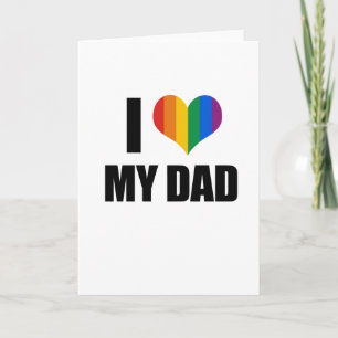 Carte J'aime mon père gay