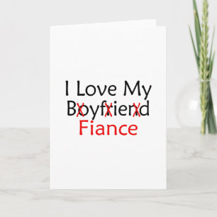 Carte J'Aime Mon Petit-Ami Fiance