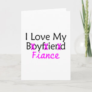 Carte J'Aime Mon Petit Ami Fiance Rose