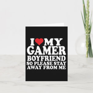 Carte J'aime mon petit ami joueur coeur Bf jeux vidéo, G