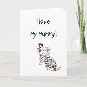 Carte J'aime mon pitbull de maman