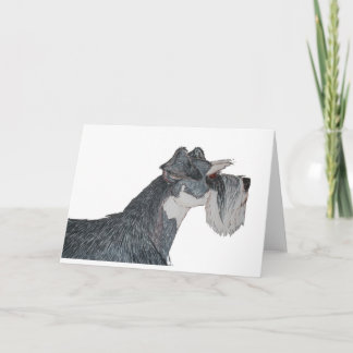 Carte J'aime mon Schnauzer