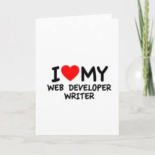 Carte J'aime mon Web Developer Writer