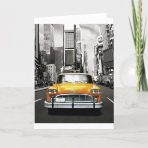 Carte J'aime NYC - taxi de New York