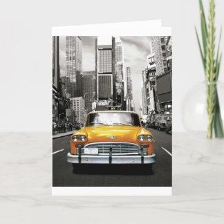 Carte J'aime NYC - taxi de New York