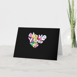 Carte J'aime plus de style élégant