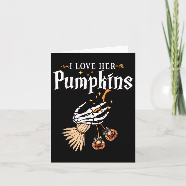 Carte J'aime Ses Citrouilles Elle Aime Mon Balai Hallowe (Devant)