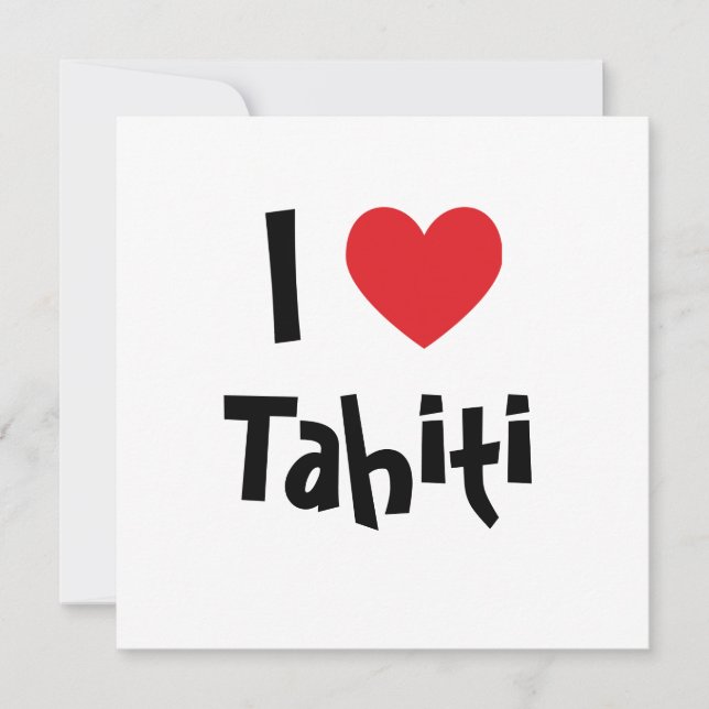 Carte J'aime Tahiti (Devant)