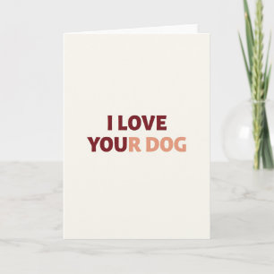 Carte J'aime ton chien