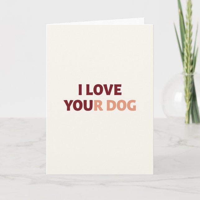 Carte J'aime ton chien (Devant)