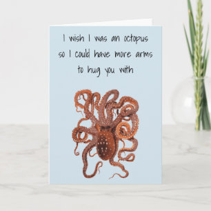 Carte J'aimerais être une Octopus Anniversaire Amour Ann