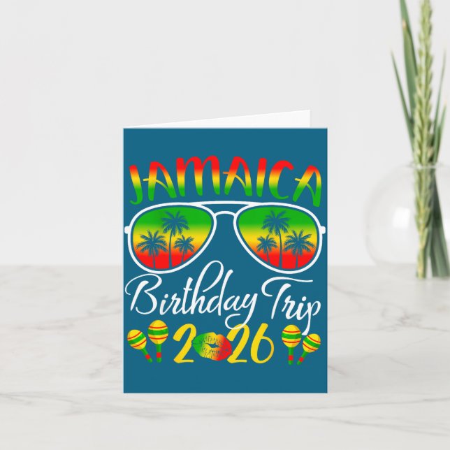 Carte Jamaica Birthday Trip Vacation Summer 2026 Outfit  (Devant)