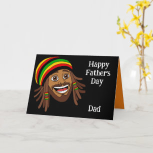 Carte Jamaïcain Rasta Bonne Fête des Pères