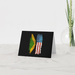 Carte Jamaican American Flag Jamaica