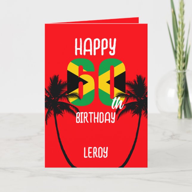Carte Jamaican Happy 60th Birthday (Devant)