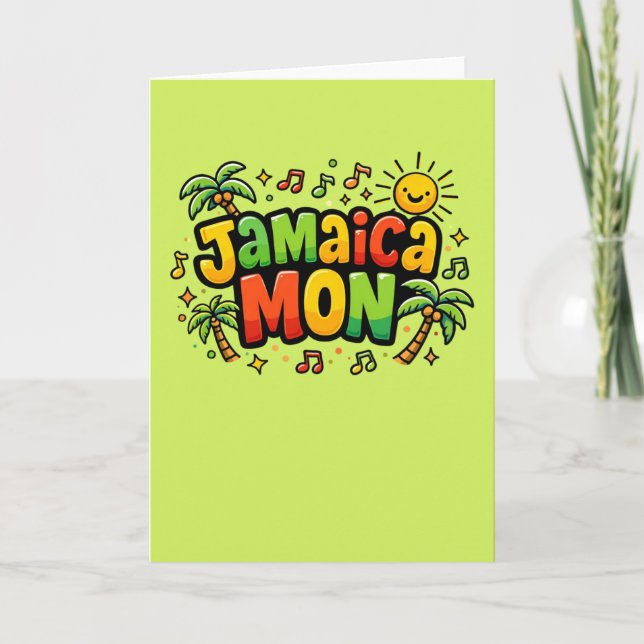 Carte jamaïquain mon coloré (Devant)
