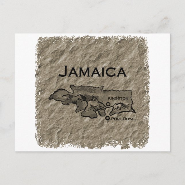Carte Jamaïque (vintage) (Devant)