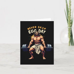 Carte Jamais Sauter Jour des Oeufs Tee Drôle Jésus Gym J