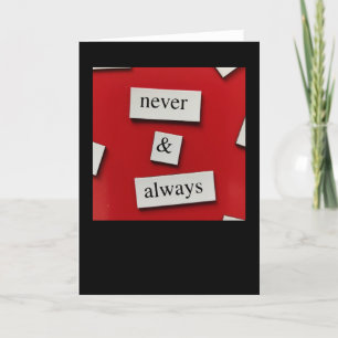 Carte Jamais & toujours