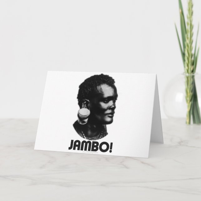 Carte JAMBO ! Salutation swahili (Devant)