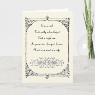 Carte Jane Austen Fierté et préjugés Première ligne Cita