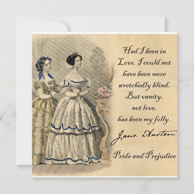 Carte Jane Austen : Vanity (Devant)