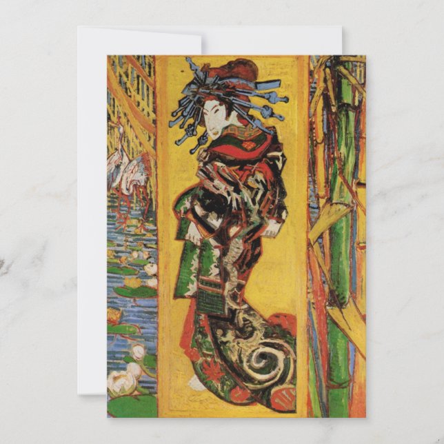 Carte Japonais Courtesan Oiran par Vincent van Gogh (Devant)