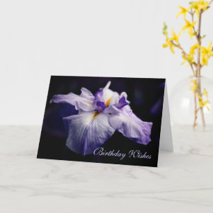 Carte Japonais Iris Flower Beauté Anniversaire 