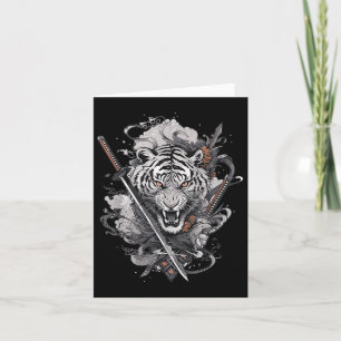 Carte Japonais Samurai Ronin épée Katana Japon Tiger Ta