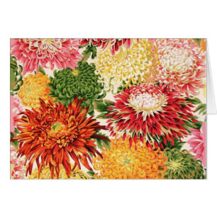 Carte japonaise de chrysanthème de tissu de Philip
