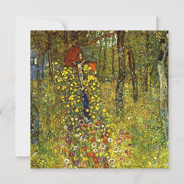 Carte Jardin agricole avec Crucifix par Gustav Klimt (Devant)