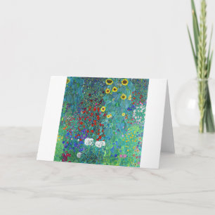 Carte Jardin agricole avec tournesols, Gustav Klimt