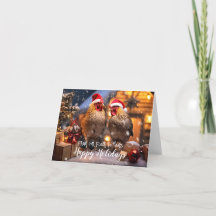 Jardin amusant poulets Noël Joyeux jours fériés