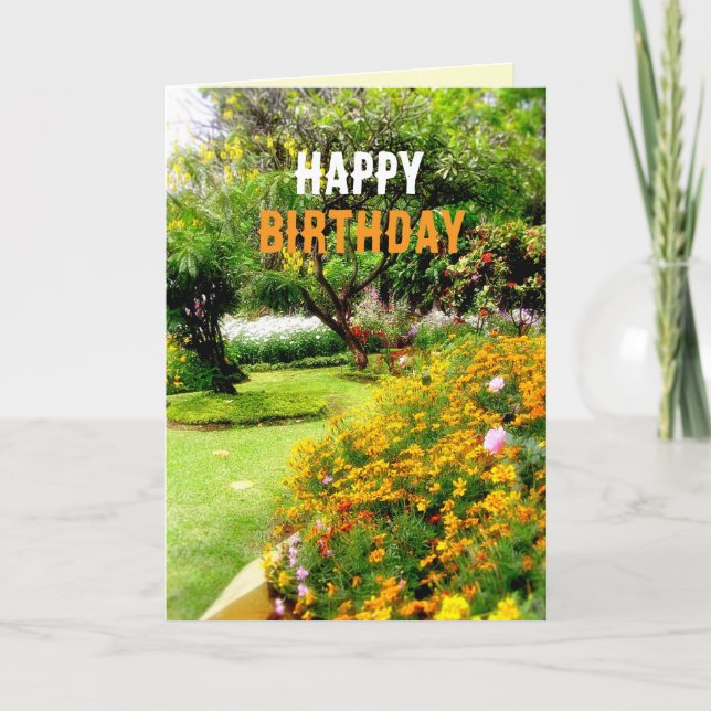 Carte Jardin Anniversaire (Devant)
