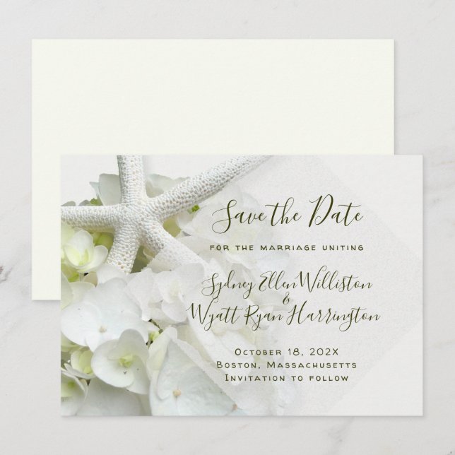 Carte Jardin balnéaire Économisez la date Mariage Faire- (Devant / Derrière)