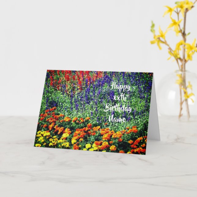 Carte Jardin Beauté Fleur Art Personnalisé Anniversaire (Fleur jaune)