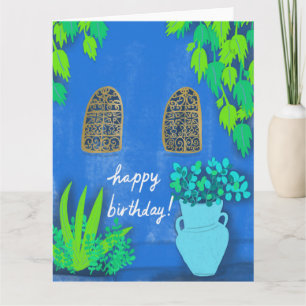 Carte Jardin Bleu Mur Majorelle Jardin Maroc ANNIVERSAIR