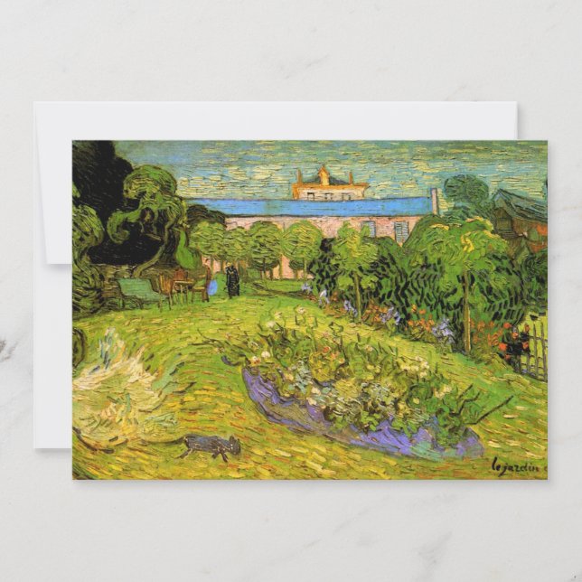 Carte Jardin de Daubigny par Vincent van Gogh, Le Jardin (Devant)