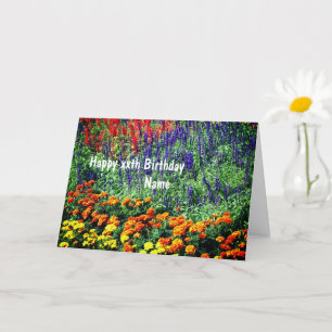 Carte Jardin de fleurs Beauté Personnalisée Anniversaire
