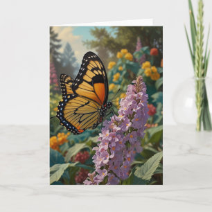 Carte Jardin de fleurs sauvages pastel élégant avec papi
