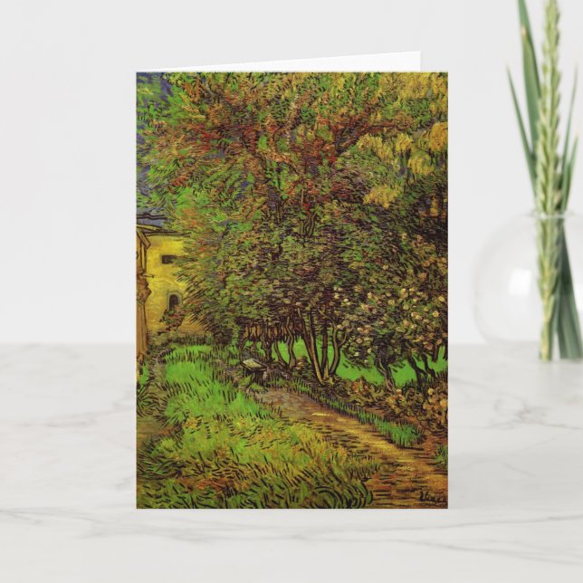 Carte Jardin de l'hôpital Saint-Paul par Vincent van Gog (Devant)