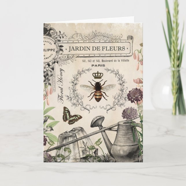 CARTE JARDIN DES BEE FRANÇAIS (Devant)