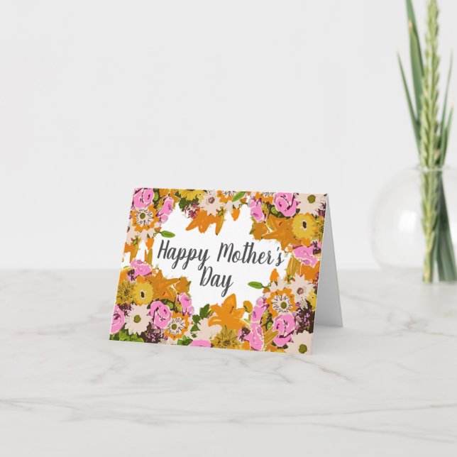 Carte Jardin des fleurs de la mère Peinture à fleurs col (Devant)